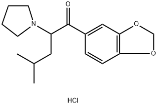 3,4-Methylenedioxy-α-Pyrrolidinoisohexanophenone (hydrochloride) 化学構造式