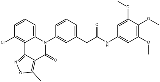 Benzeneacetamide, 3-(9-chloro-3-methyl-4-oxoisoxazolo[4,3-c]quinolin-5(4H)-yl)-N-(3,4,5-trimethoxyphenyl)- Structure