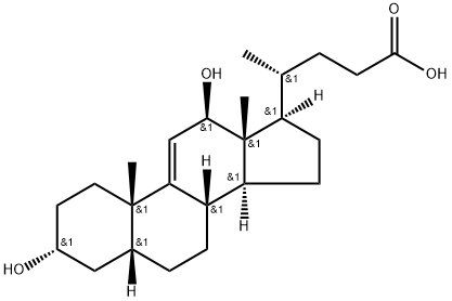 Chol-9(11)-en-24-oic acid, 3,12-dihydroxy-, (3α,5β,12β)- (9CI) 化学構造式