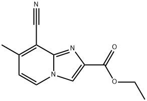 ethyl 8-cyano-7-methylimidazo[1,2-a]pyridine-2-carboxylate 结构式