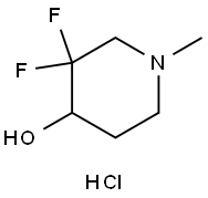 3,3-difluoro-1-methylpiperidin-4-ol hydrochloride Struktur