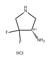 (S)-4,4-difluoropyrrolidin-3-amine hydrochloride Structure