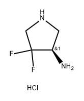 (R)-4,4-difluoropyrrolidin-3-amine hydrochloride 化学構造式