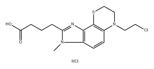 4-[6-(2-Chloroethyl)-3,6,7,8-tetrahydro-3-methylimidazo[4,5-h][1,4]benzothiazin-2-yl]butanoic acid 化学構造式