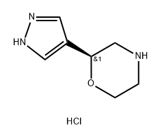 Morpholine, 2-(1H-pyrazol-4-yl)-, hydrochloride (1:2), (2S)- Structure