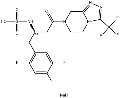 Sitagliptin N-Sulfate (sodium salt) Structure