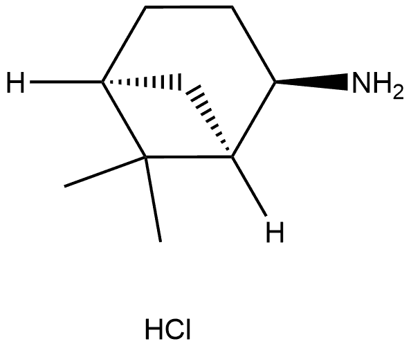 Bicyclo[3.1.1]heptan-2-amine, 6,6-dimethyl-, hydrochloride (1:1), (1R,2R,5S)- Structure