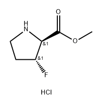 D-Proline, 3-fluoro-, methyl ester, hydrochloride (1:1), (3R)- Structure
