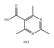 5-Pyrimidinecarboxylic acid, 2,4,6-trimethyl-, hydrochloride (1:1) Structure