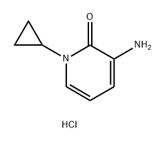 2(1H)-Pyridinone, 3-amino-1-cyclopropyl-, hydrochloride (1:1) 化学構造式