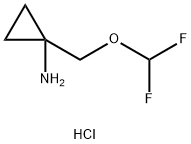 1-((Difluoromethoxy)methyl)cyclopropan-1-amine hydrochloride Structure