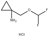 1-((Difluoromethoxy)methyl)cyclopropan-1-amine hydrochloride Struktur