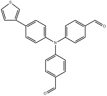 4,4′-((4-(thiophen-3-yl))phenylamino)dibenzaldehyde 结构式