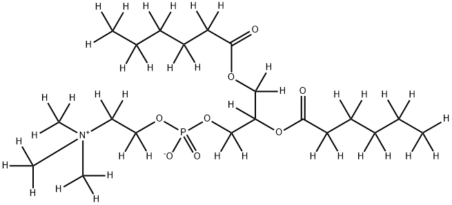 3,5,9-Trioxa-4-phosphapentadecan-1,1,2,2,6,6,7,8,8,11,11,12,12,13,13,14,14,15,15,15-d20-1-aminium, 4-hydroxy-N,N,N-tri(methyl-d3)-10-oxo-7-[(1-oxohexyl-2,2,3,3,4,4,5,5,6,6,6-d11)oxy]-, inner salt, 4-oxide 结构式