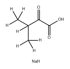 Butanoic-3,4,4,4-d4 acid, 3-(methyl-d3)-2-oxo-, sodium salt (1:1) Struktur