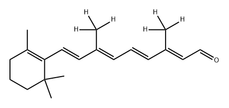 Retinal-19,19,19,20,20,20-d6 Structure