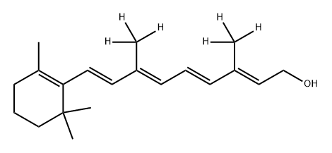[2H6]-维生素A, 2483831-77-0, 结构式