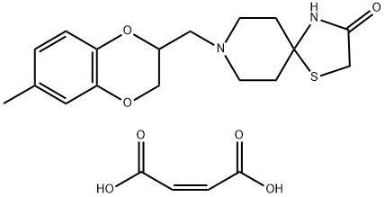 8-((6-Methyl-2,3-dihydrobenzo[b][1,4]dioxin-2-yl)methyl)-1-thia-4,8-diazaspiro[4.5]decan-3-one maleate Structure