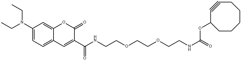Coumarin-PEG2-SCO 结构式
