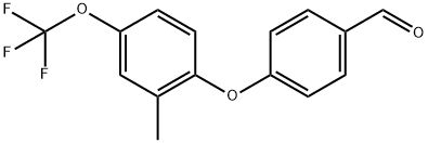 4-[2-Methyl-4-(trifluoromethoxy)phenoxy]benzaldehyde,2488609-44-3,结构式