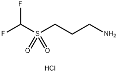 3-((Difluoromethyl)sulfonyl)propan-1-amine hydrochloride 化学構造式