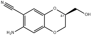 (S)-7-氨基-3-(羟甲基)-2,3-二氢苯并[B][1,4]二噁英-6-碳腈,2490431-60-0,结构式