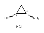 Cyclopropanol, 2-amino-, hydrochloride (1:1), (1R,2S)-rel- Struktur