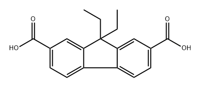 9,9-diethyl-9H-fluorene-2,7-dicarboxylic acid,249296-22-8,结构式