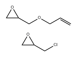 Allyl glycidyl ether/epichlorohydrin copolymer 化学構造式