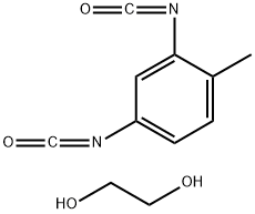 1,2-Ethanediol, polymer with 2,4-diisocyanato-1-methylbenzene Struktur