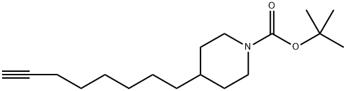 tert-Butyl 4-(oct-7-yn-1-yl)piperidine-1-carboxylate Struktur