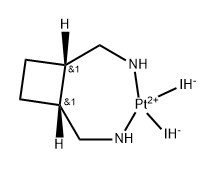 Platinum, [rel-(1R,2S)-1,2-cyclobutanedimethanamine-κN1,κN2]diiodo-, (SP-4-3)- 化学構造式