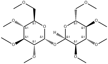2-O,3-O,4-O,6-O-Tetramethyl-α-D-glucopyranosyl 2-O,3-O,4-O,6-O-tetramethyl-α-D-glucopyranoside Struktur