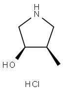 (3R,4R)-4-甲基吡咯烷-3-醇盐酸盐, 2503155-99-3, 结构式