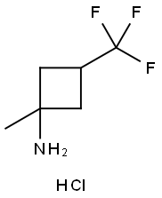 1-甲基-3-(三氟甲基)环丁烷-1-胺盐酸盐,2503207-64-3,结构式