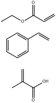 2-Propenoic acid, 2-methyl-, polymer with ethenylbenzene and ethyl 2-propenoate 化学構造式