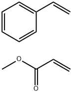 2-丙烯酸甲酯与乙烯苯的聚合物, 25036-19-5, 结构式