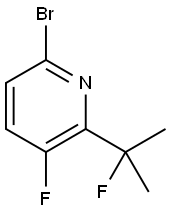 6-Bromo-3-fluoro-2-(2-fluoropropan-2-yl)pyridine Structure