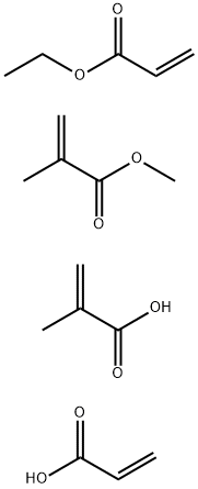 2-甲基-2-丙烯酸与2-丙烯酸乙酯、2-甲基-2-丙烯酸甲酯和2-丙烯酸的聚合物, 25053-63-8, 结构式