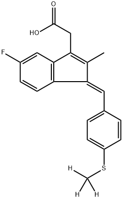 Sulindac EP Impurity C-d3 (Sulindac Sulfide-d3) Struktur