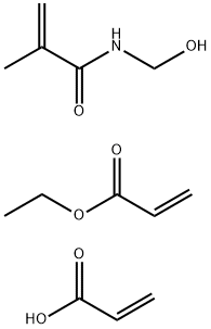 2-Propenoic acid, polymer with ethyl 2-propenoate and N-(hydroxymethyl)-2-methyl-2-propenamide Structure