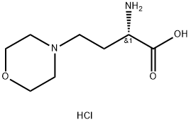 4-Morpholinebutanoic acid, α-amino-, hydrochloride (1:2), (αS)- Struktur