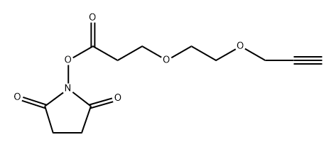 2,5-二氧代吡咯烷-1-基 3-(2-(丙-2-炔-1-基氧基)乙氧基)丙酸酯, 2512228-06-5, 结构式