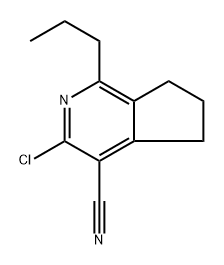 3-氯-1-丙基-6,7-二氢-5H-环戊二烯[C]吡啶-4-甲腈 结构式