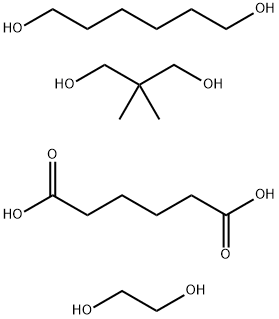 Hexanedioic acid, polymer with 2,2-dimethyl-1,3-propanediol, 1,2-ethanediol and 1,6-hexanediol 化学構造式