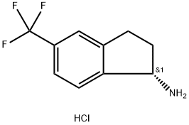 1H-Inden-1-amine, 2,3-dihydro-5-(trifluoromethyl)-, hydrochloride (1:1), (1S)- Struktur
