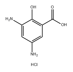 Benzoic acid, 3,5-diamino-2-hydroxy-, hydrochloride (1:2) Structure