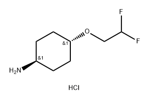 (1R,4R)-4-(2,2-二氟乙氧基)环己胺盐酸盐,2514694-72-3,结构式