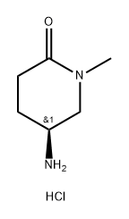 2-Piperidinone, 5-amino-1-methyl-, hydrochloride (1:1), (5S)- Struktur