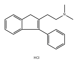 N,N-Dimethyl- 2-(3-phenyl-1H-inden-2-yl)ethanamine Hydro- chloride 化学構造式